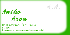 aniko aron business card
